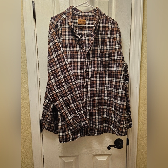 St. Johns Bay Mens Flannel 3XLT - Picture 2 of 4